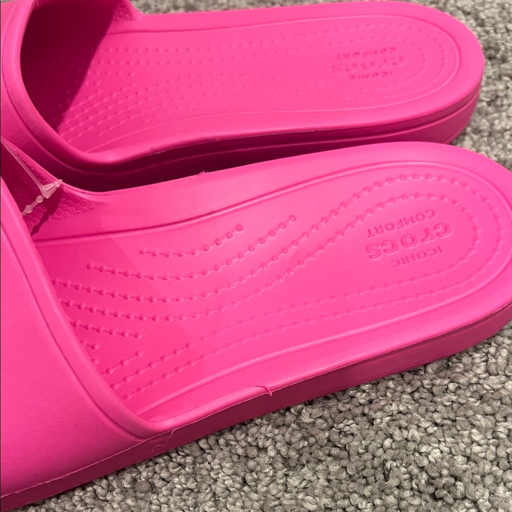 CROCS Kandee Slide- Pink Women's Sandals size 7 - Picture 9 of 15